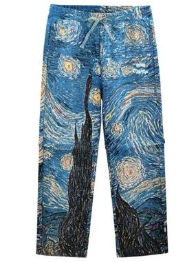 Very Rare By Raf Reyes Starry Night Pants With Detachable/Removable Legs Size XL